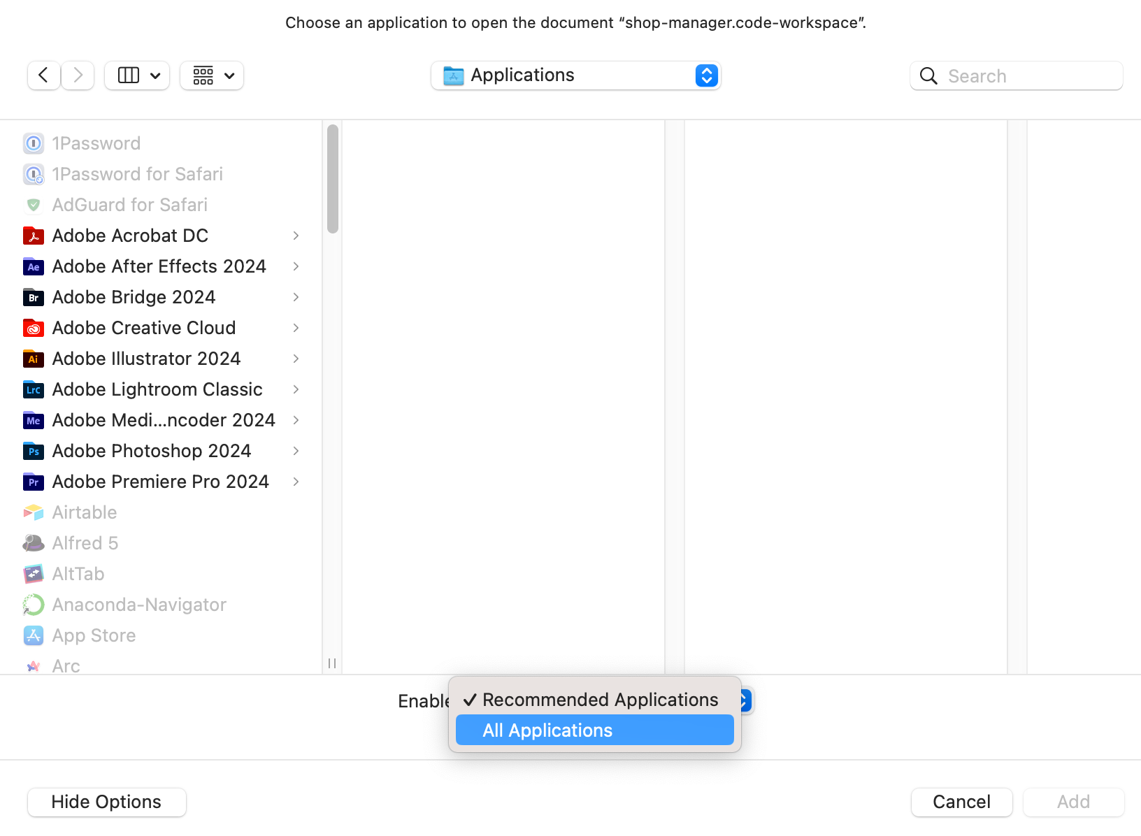 Enable All Applications